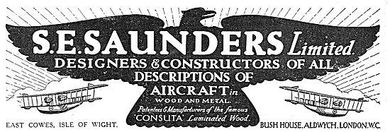 S.E.Saunders  - Designers & Constructors Of  Aircraft            