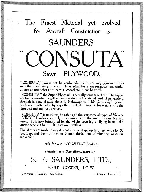 S.E. Saunders  - Consuta Sewn Plywood                            