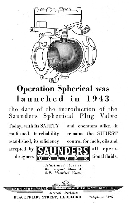 Saunders Valves - Saunders Spherical Plug Valve                  