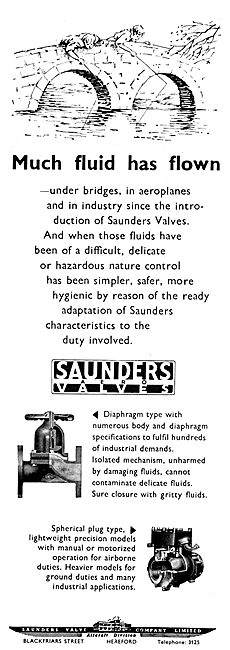 Saunders Valves & Cocks For Fluids And Gases                     