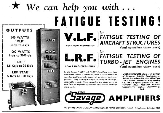 W.Bryan Savage Vibration Testing Equipment & Instrumentation     
