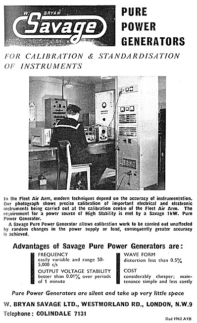 Savage Puer Power Generators For Instrument Testing & Repair     