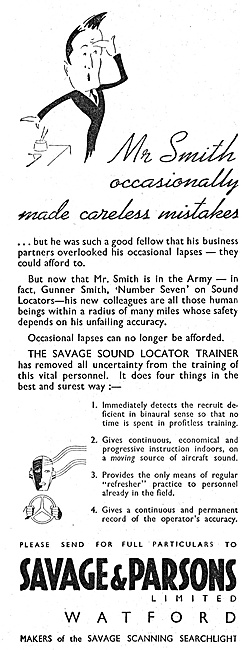 The Savage Sound Locator Trainer 1940                            