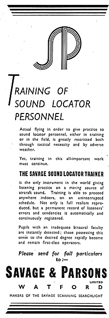 Savage & Parsons Sound Locator Trainer                           