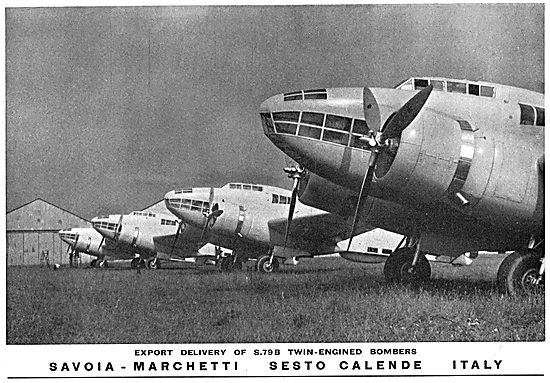 Savoia-Marchetti S79B Twin Engine Bomber Aircraft                