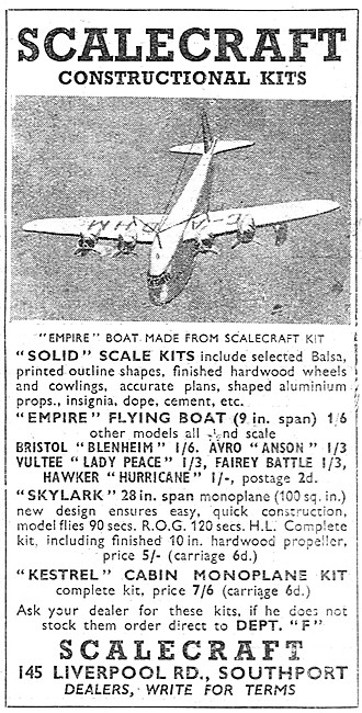 Scalecraft Model Aircraft Kits                                   