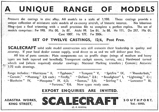 Scalecraft Aircraft Model Kits                                   