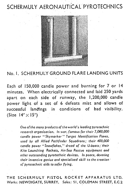 Schermuly Pyrotcehnics - Ground Flare Lnding Units               