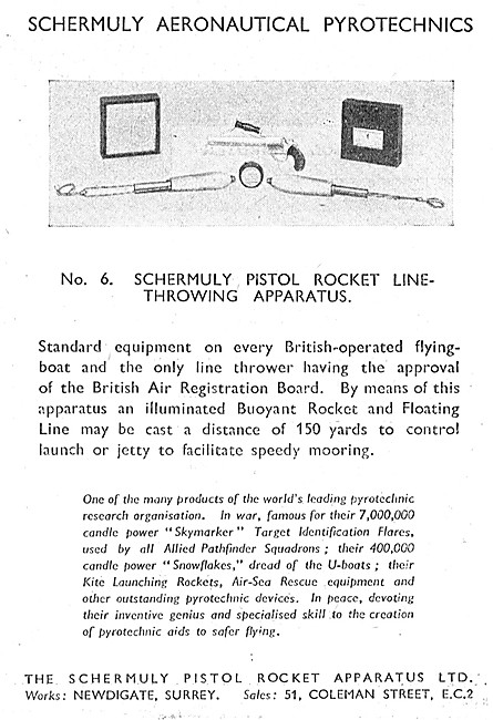 Schermuly Pistol Rocket Line Throwing Apparatus                  