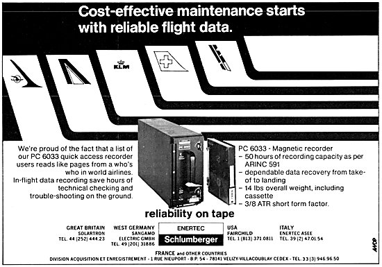 Enertic Schlumberger PC 6033 Data Recorder                       