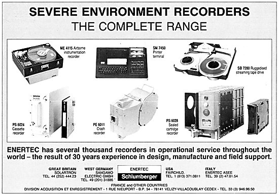 Enertic Schlumberger Severe Environment Recorders                