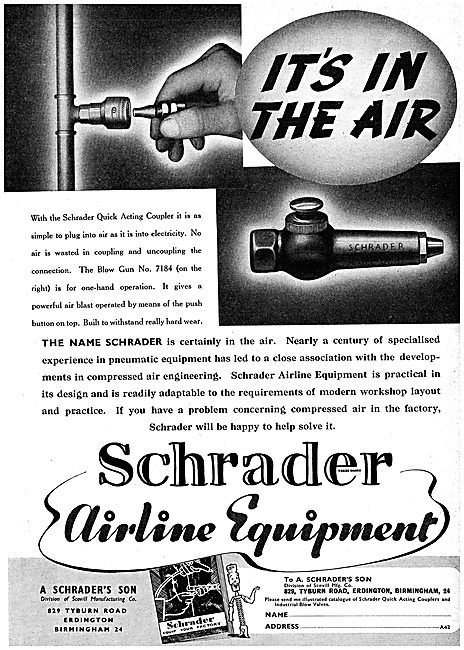 Schrader Pneumatic Workshop Air Line Equipment                   