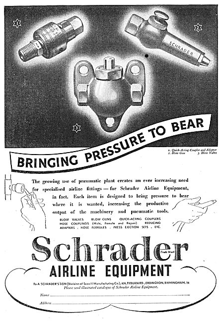 Schrader Pneumatic Air Line Equipment                            