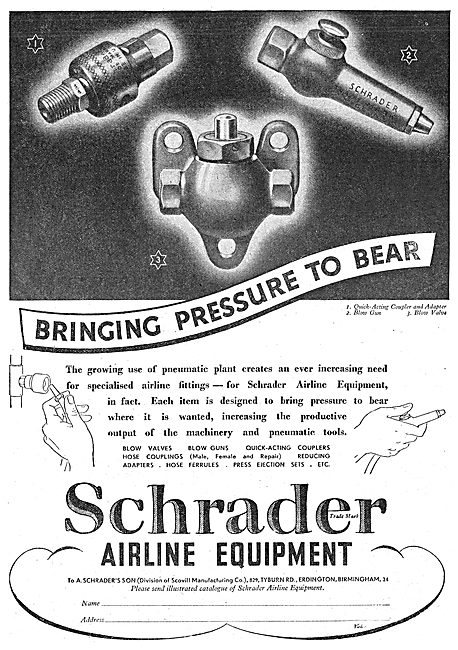 Schrader Pneumatic Air Line Equipment                            