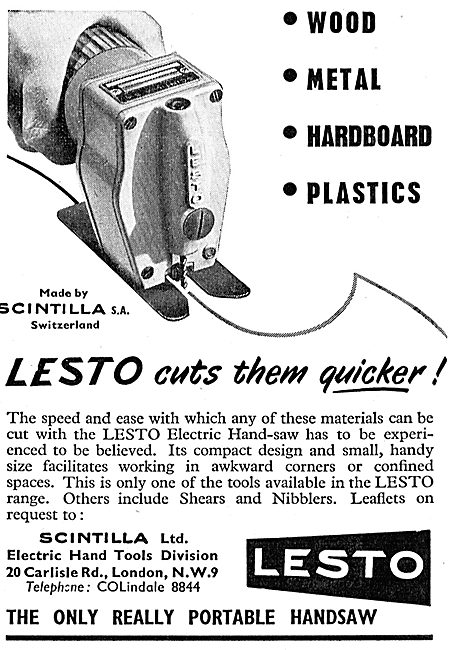Scintilla Lesto Metal Shearing & Cutting Tool - Electric Hand Saw