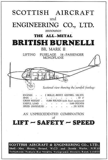 Scottish Aircraft British Burnelli BR MkII - Lifting Fuselage    