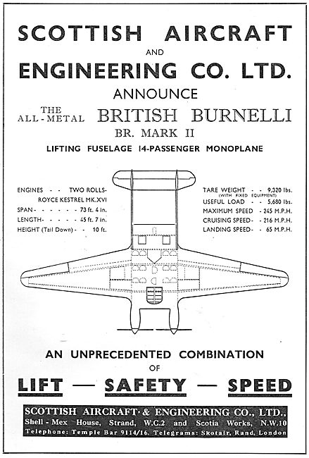 Scottish Aircraft British Burnelli BR MK II - Lifting Fuselage   