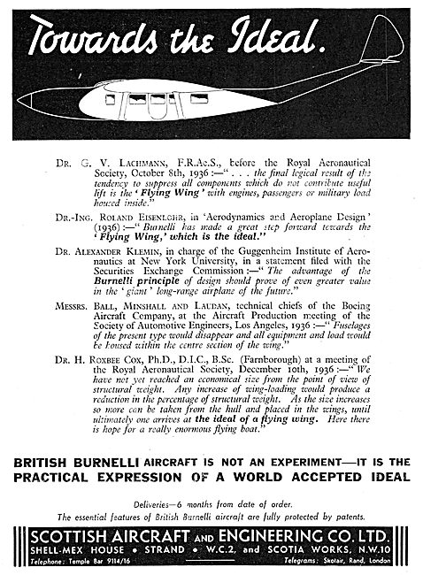 Scottish Aircraft & Engineering Co Ltd - Burnelli Aircraft       