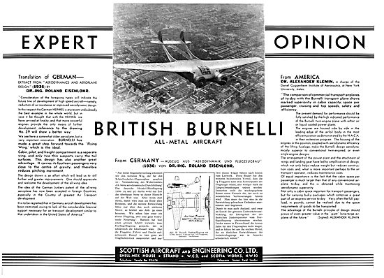Scottish Aircraft & Engineering Co Ltd - British Burnelli        