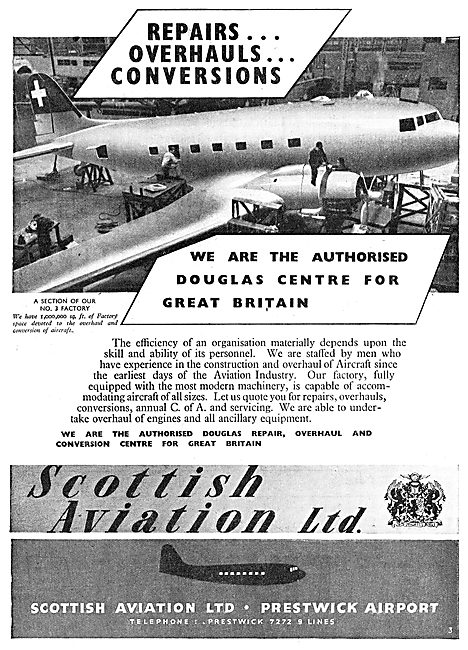 Scottish Aviation - Construction, Conversions, Repairs, Overhauls