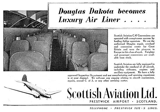 Scottish Aviation - DC3 - Dakota - Skymaster Conversions         