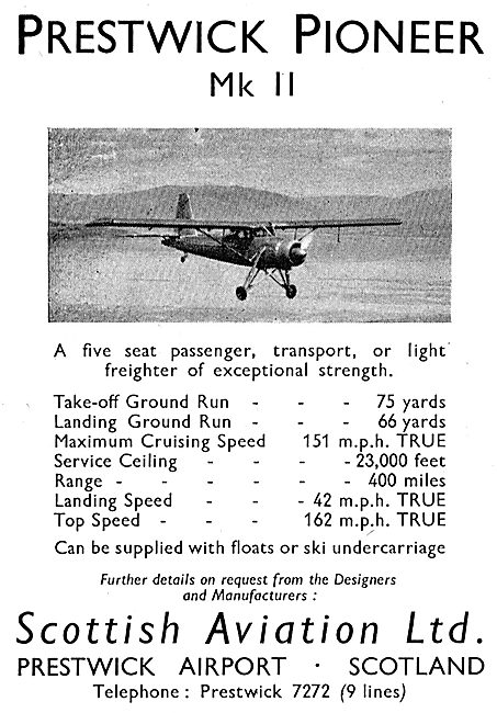 Scottish Aviation Prestwick Pioneer Mk II                        