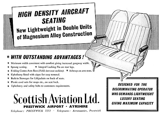 Scottish Aviation High Density Aircraft Seating                  