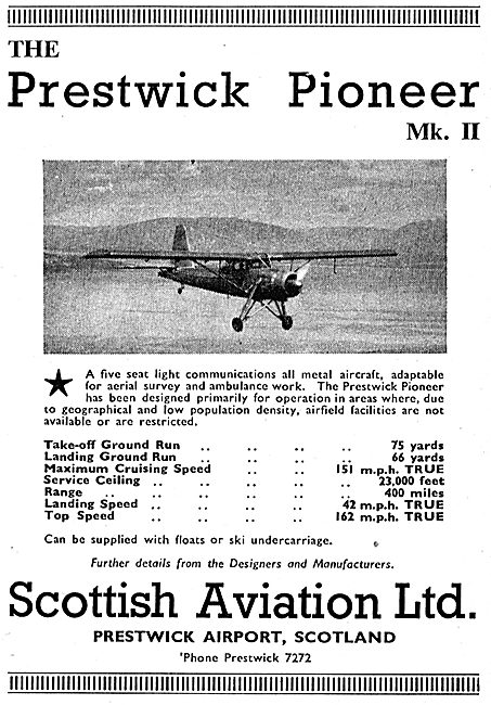 Scottish Aviation Prestwick Pioneer MkII                         