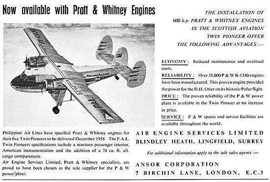 Scottish Aviation Twin Pioneer - Ansor Pratt & Whitney Conversion