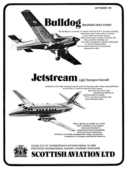 Scottish Aviation Bulldog And Jetstream                          