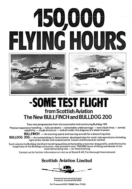 Scottish Aviation Bullfinch  - Scottish Aviation Bulldog 200     
