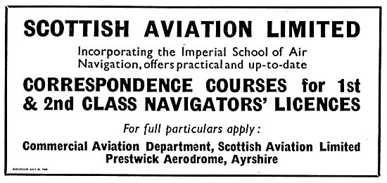 Scottish Aviation Ltd Correspndence Courses                      