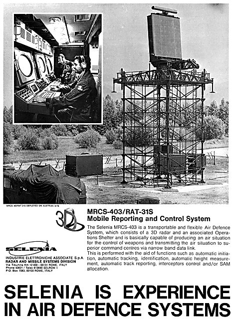 Selenia MRCS-403 / RAT-31S Mobile Reporting & Control System     