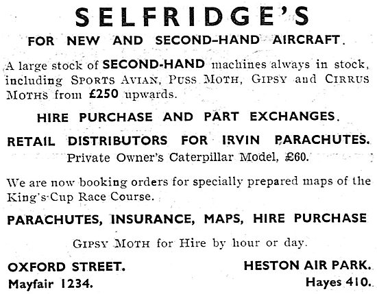 Selfridges Aviation Department                                   