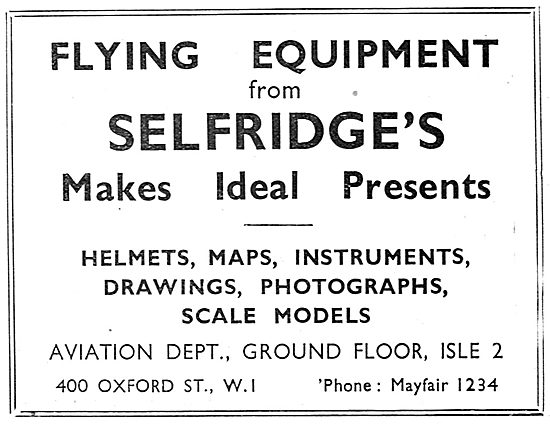 Selfridges Aviation Department - Aviators Maps & Charts          