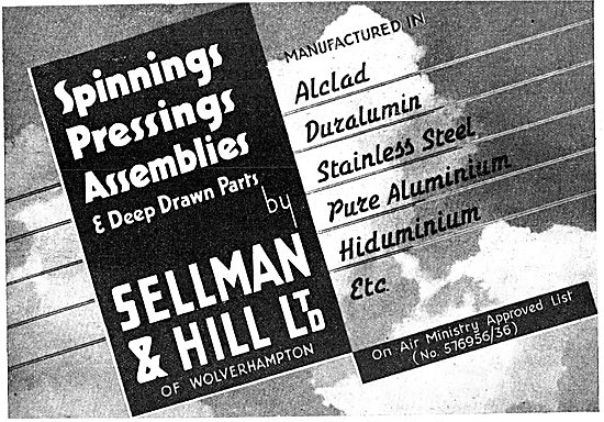 Sellman & Hill - Sheet Metal Workers. Spinnings & Pressings      