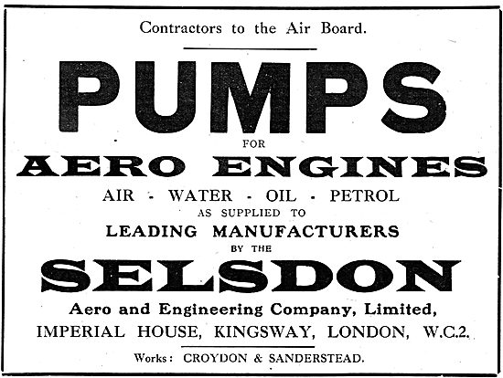 Selsdon Engineering: Manufacturers Of Pumps For Aero Engines     