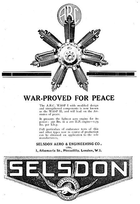 Selsdon Engineering:  Aero Engines - ABC Wasp II                 