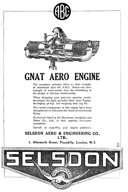 Selsdon Engineering:  Aero Engines - ABC Gnat                    