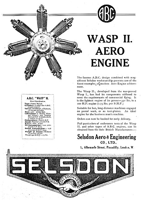 Selsdon Engineering:  Aero Engines - ABC Wasp II                 