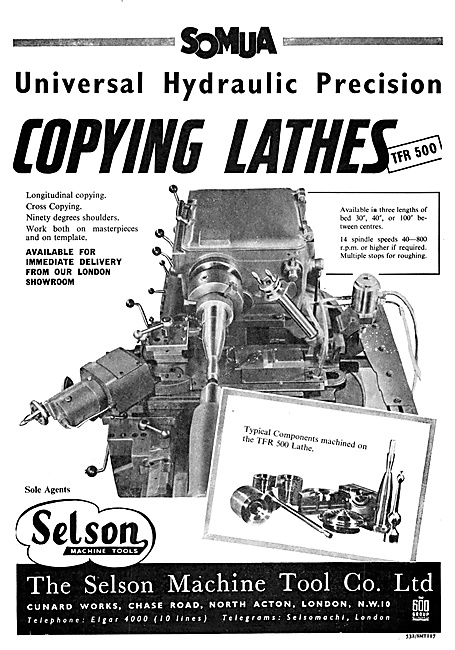 Selson Machine Tools SOMUA Copying Lathes                        