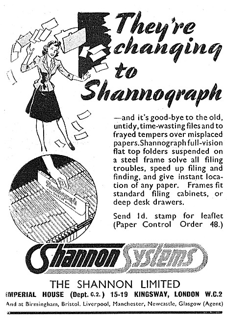 Shannon Shannograph Flat Top File Folders                        