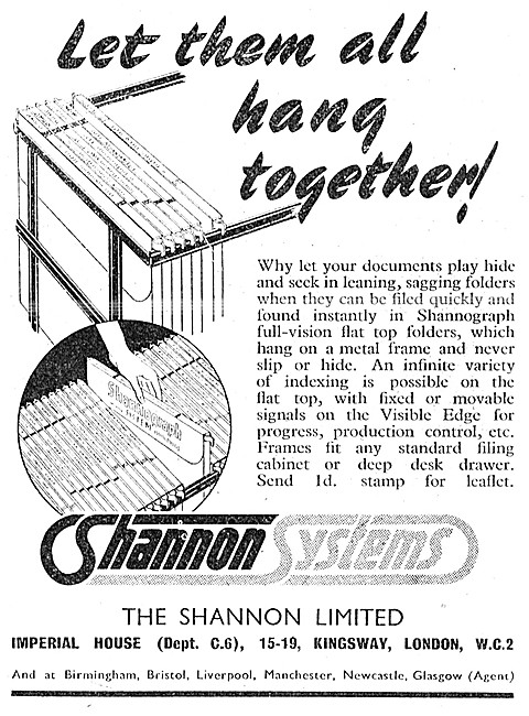 Shannon Shannograph Flat Top File Folders                        