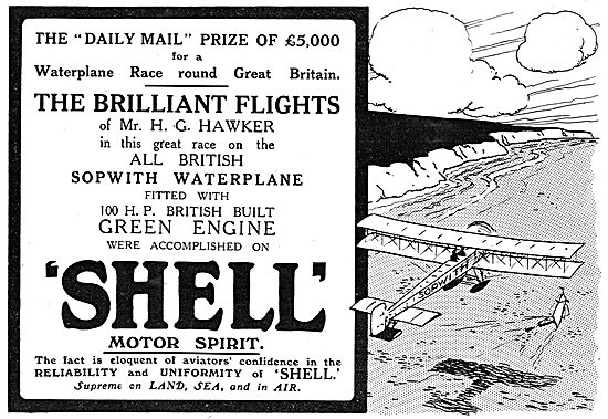 H.GHawker Chose Shell For Waterplane Race Round Britain          