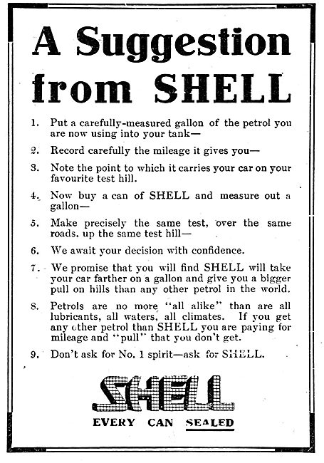 A Suggestion From Shell                                          