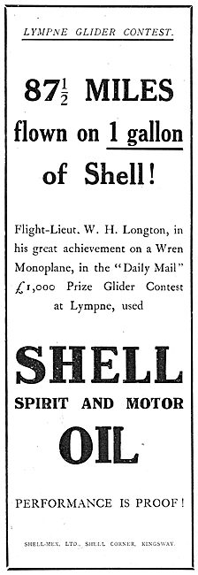 Longton Flies 87.5 Miles On One Gallon Of Shell At Lympne.       