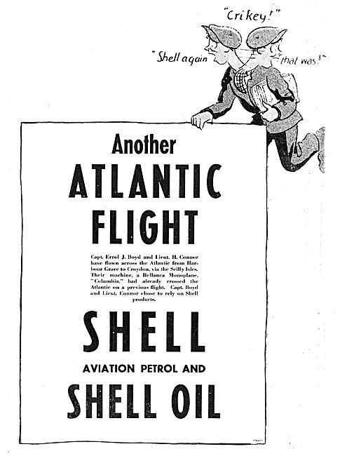 Another Atlantic Flight With Shell Capt Errol Boyd & Lieut Connor