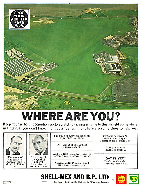 Shell Mex & BP: Spot Your Airfield Series No 22.                 
