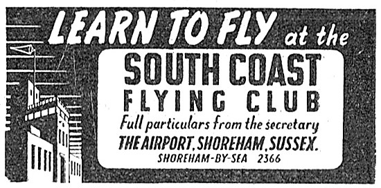 The South Coast Flying Club Shoreham 1950                        