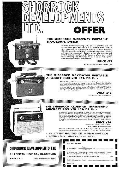 Shorrock Developments - VHF Air Band Radio Receivers             